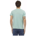 Trussardi Action Green Cotton Men V-Neck T-Shirt TR-22866-S