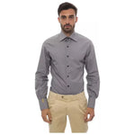Billionaire Italian Couture Black Cotton Men Shirt BI-17320-L
