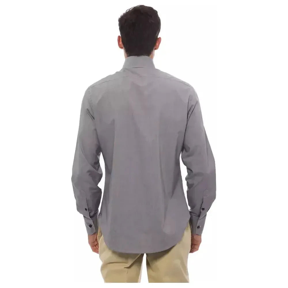 Billionaire Italian Couture Black Cotton Men Shirt BI-17320-L