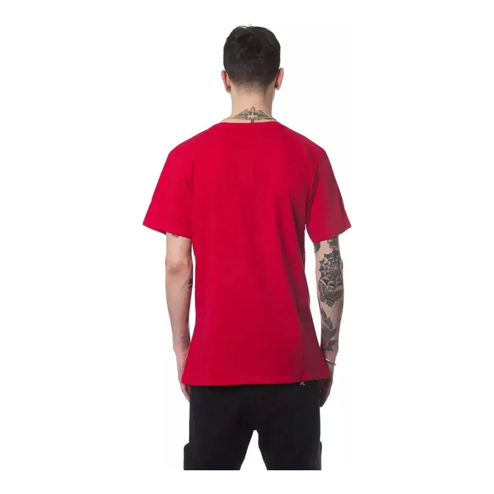 Nicolo Tonetto Red Cotton Men T-Shirt NI-12968-L