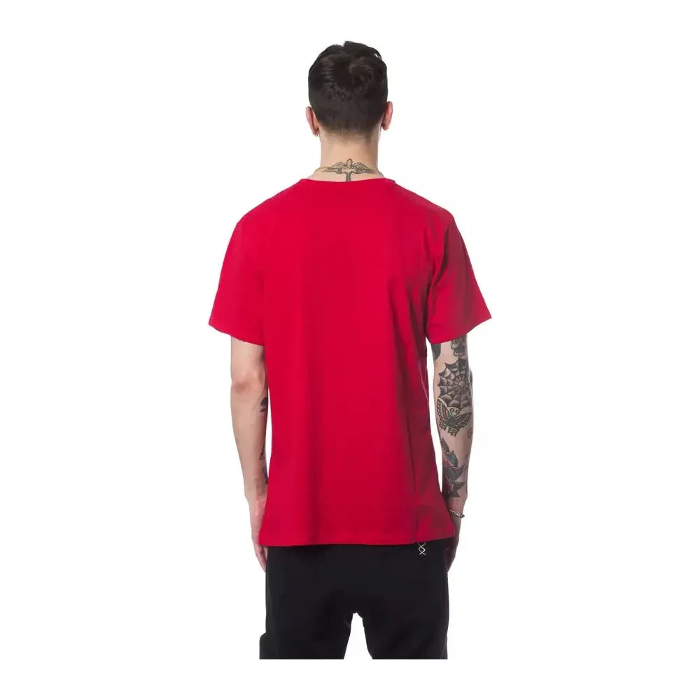 Nicolo Tonetto Red Cotton Men T-Shirt NI-12974-S