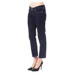 Ungaro Fever Blue Cotton Women Capri Jean UN-8222-W30
