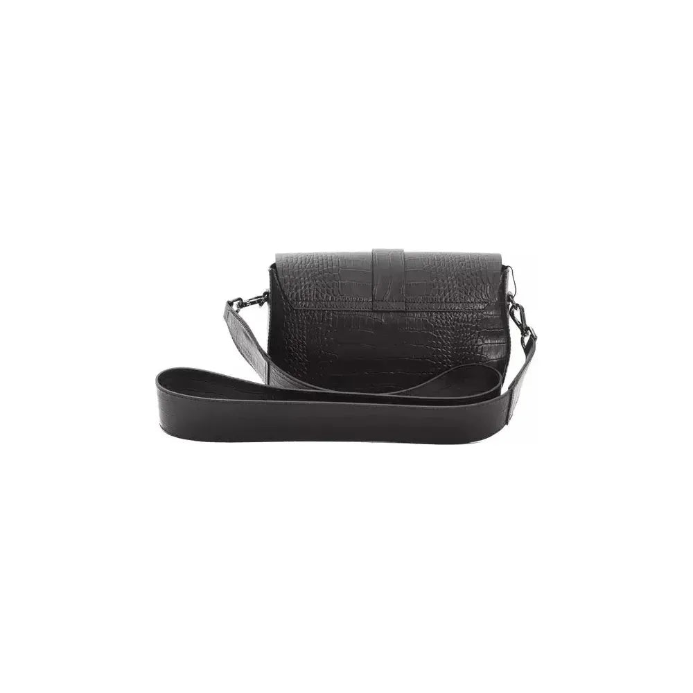 Pompei Donatella Black Leather Women Crossbody PO-5820