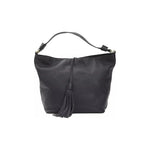 Pompei Donatella Gray Leather Women Shoulder Bag PO-5806