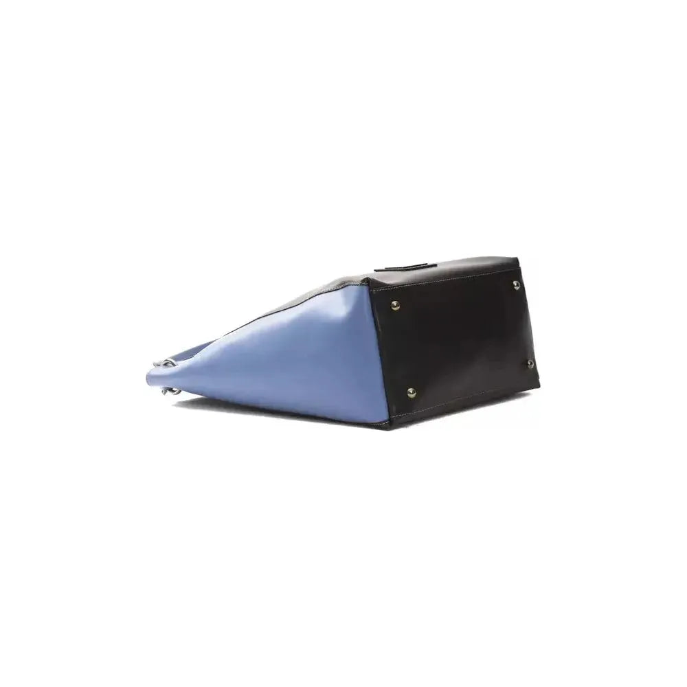 Pompei Donatella Black Leather Women Shoulder Bag PO-5831