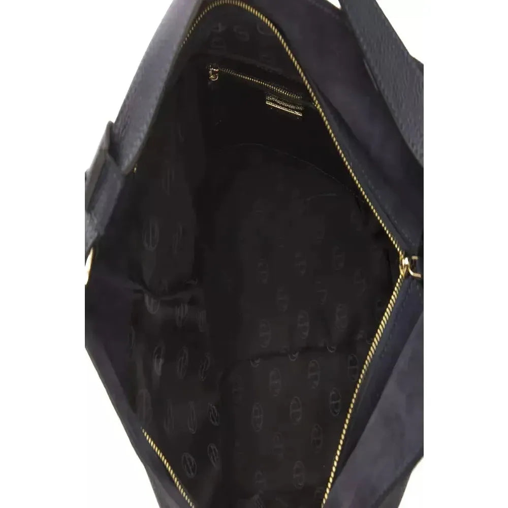 Pompei Donatella Gray Leather Women Shoulder Bag PO-5806
