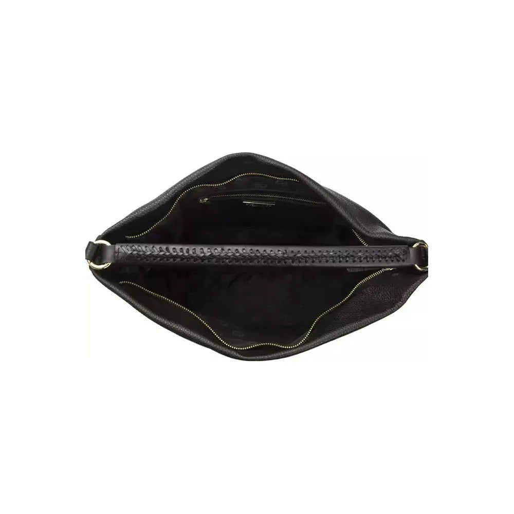 Pompei Donatella Black Leather Women Shoulder Bag PO-5798