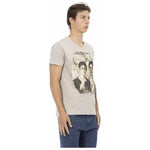 Trussardi Action Beige Cotton Men T-Shirt TR-22884-S