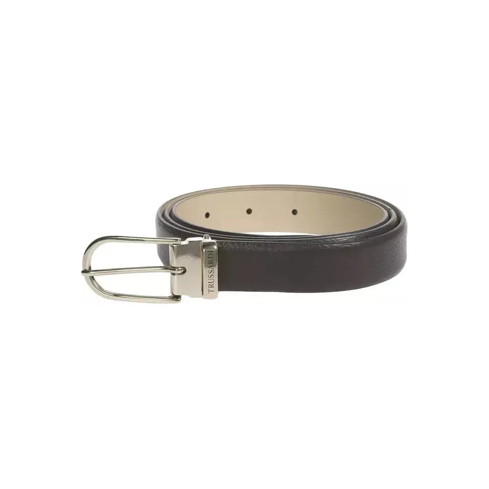 Trussardi Brown Leather Women Belt TR-20721-100 CM / 40 INCHES