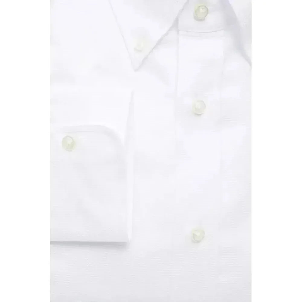 Robert Friedman White Cotton Men Shirt RO-20469-M
