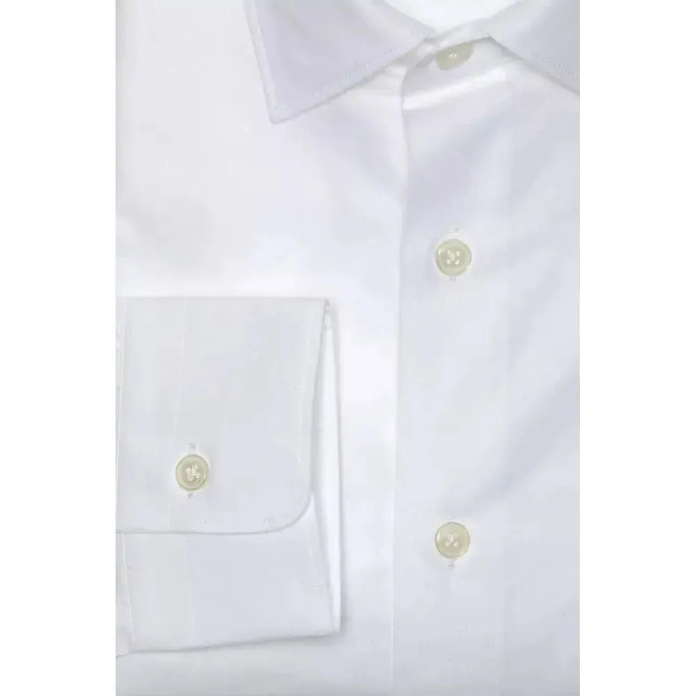 Robert Friedman White Cotton Men Shirt RO-20412-M