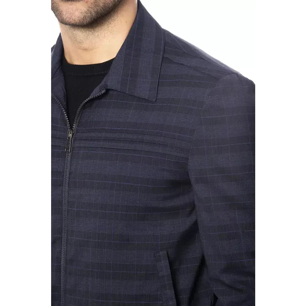 Verri Blue Wool Men Jacket VE-18320-IT52 | XL