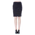 BYBLOS Blue Cotton Women Skirt WOMAN SKIRTS BYBLOS Dark Slate Gray