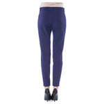 BYBLOS Blue Polyester Women's Slim-Fit Pant BYBLOS Dark Slate Gray