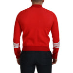 GCDS Red Wool Logo Printed Crew Neck Men Pullover Sweater TSH7762 - 46