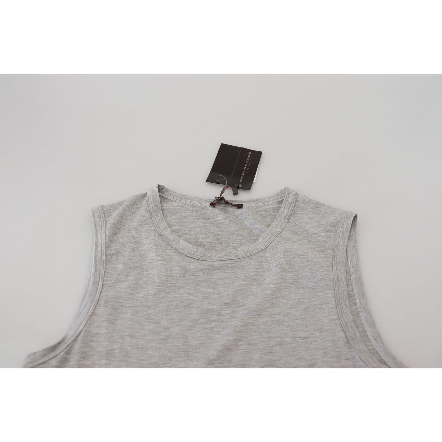 Ermanno Scervino Grey Sleeveless Men Pullover T-shirt TSH83056-48