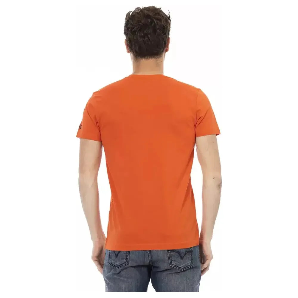 Trussardi Action Red Cotton Men T-Shirt TR-22840-S