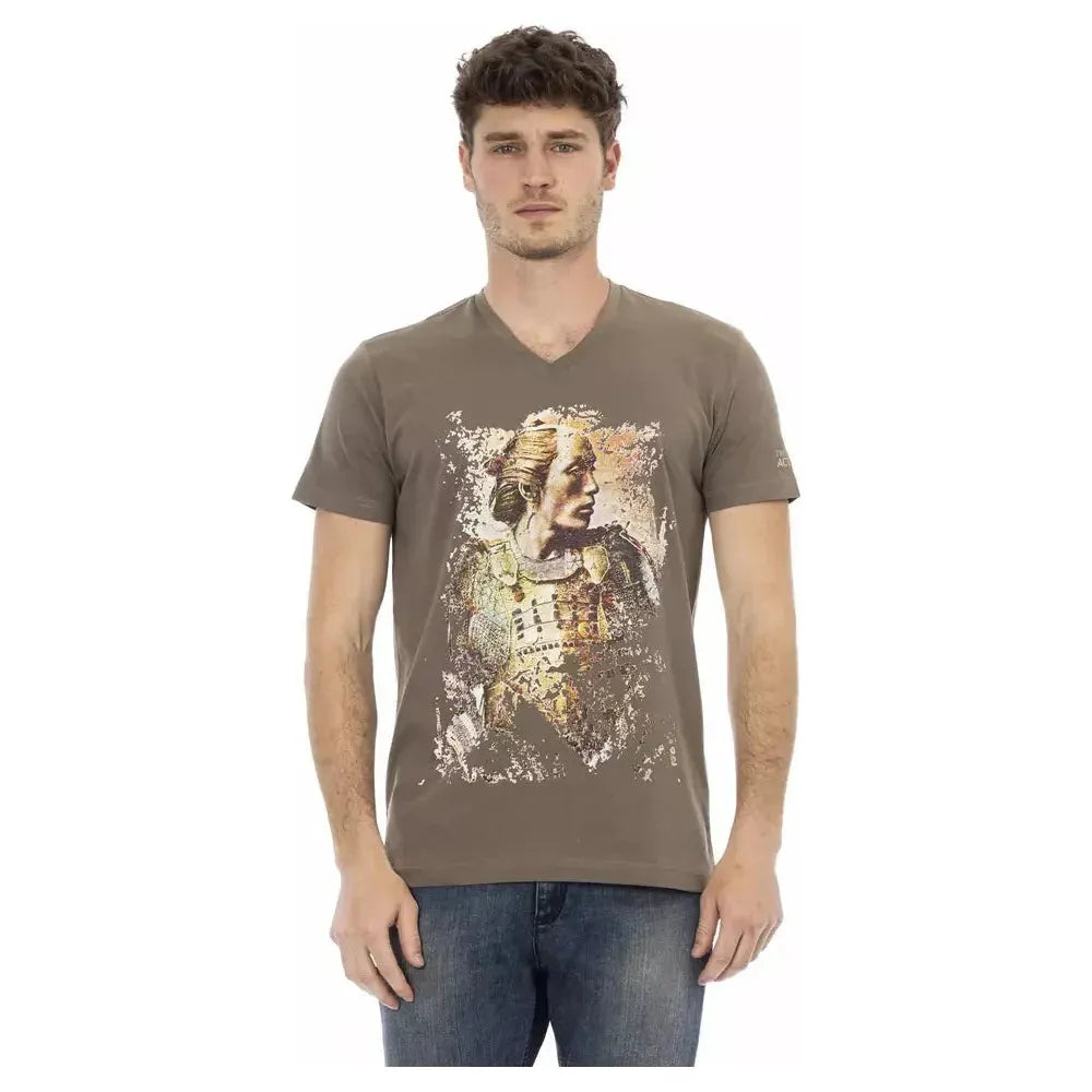 Trussardi Action Brown Cotton Men's T-Shirt TR-22834-S