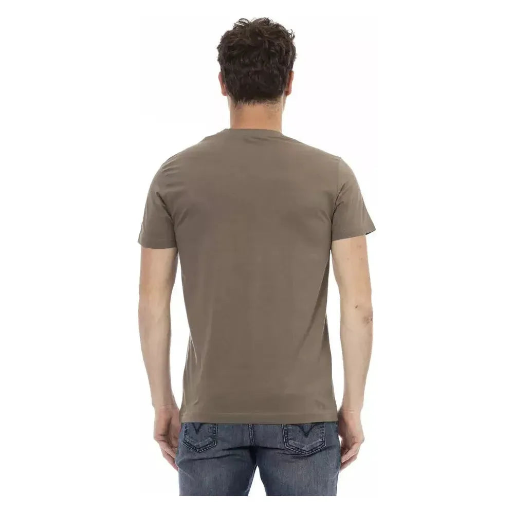 Trussardi Action Brown Cotton Men's T-Shirt TR-22834-S