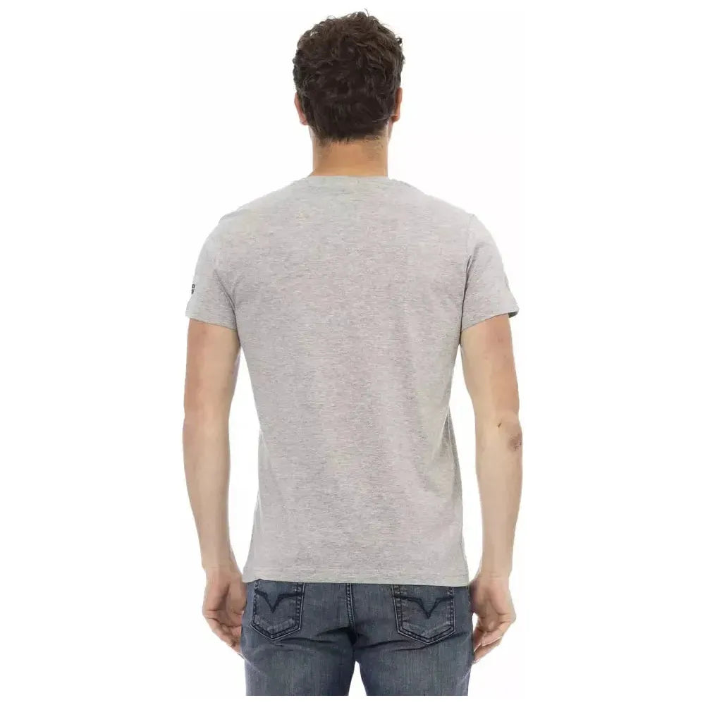 Trussardi Action Gray Cotton Men T-Shirt TR-22820-S