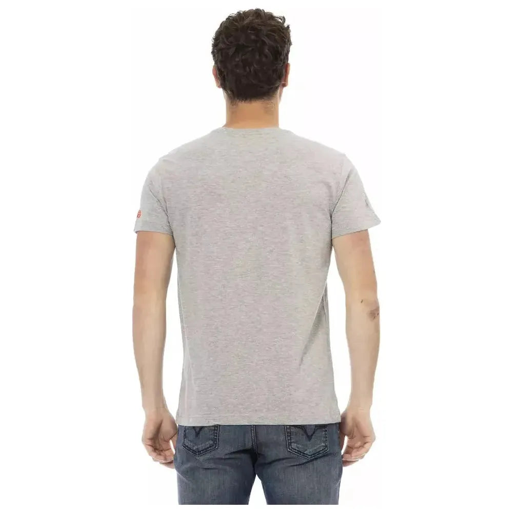 Trussardi Action Gray Cotton Men T-Shirt TR-22810-L