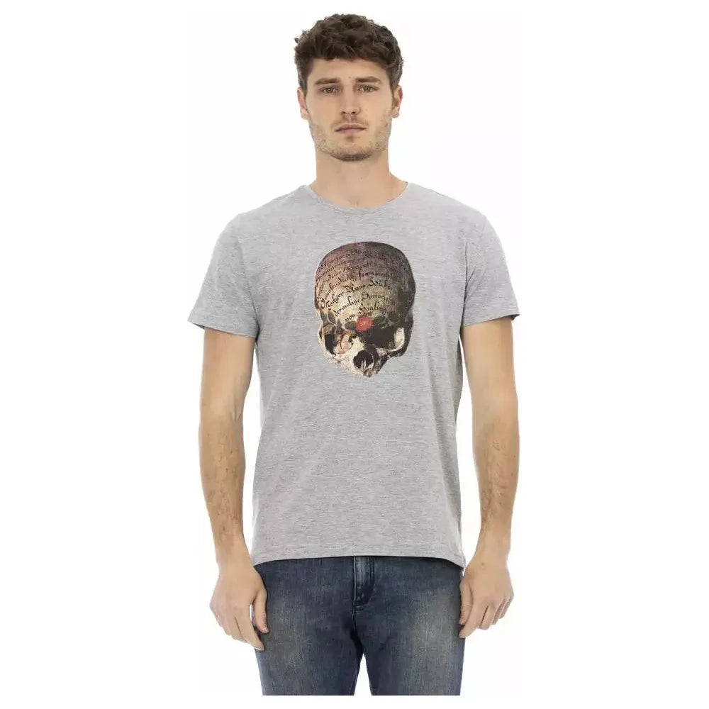Trussardi Action Gray Cotton Men T-Shirt TR-22798-L