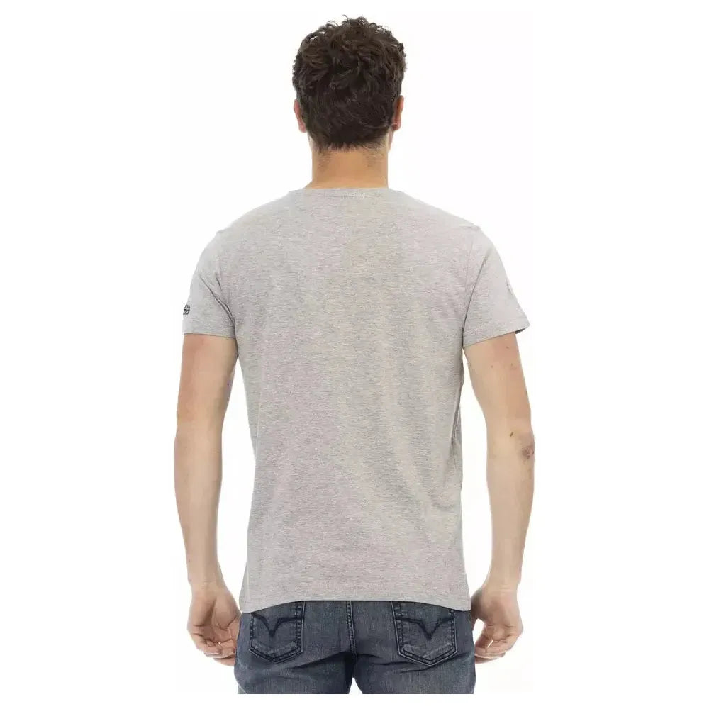 Trussardi Action Gray Cotton Men T-Shirt TR-22805-L