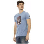 Trussardi Action Light Blue Cotton Men T-Shirt TR-22796-XL