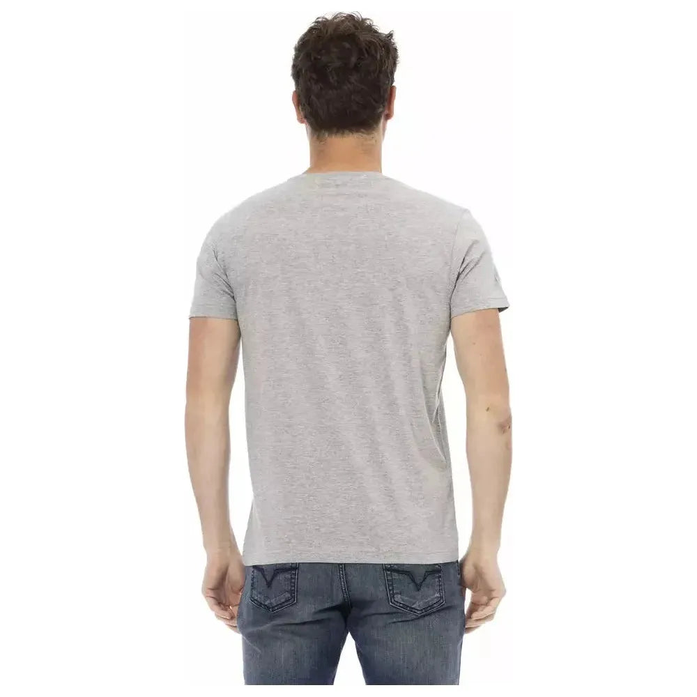 Trussardi Action Gray Cotton Men T-Shirt TR-22769-S
