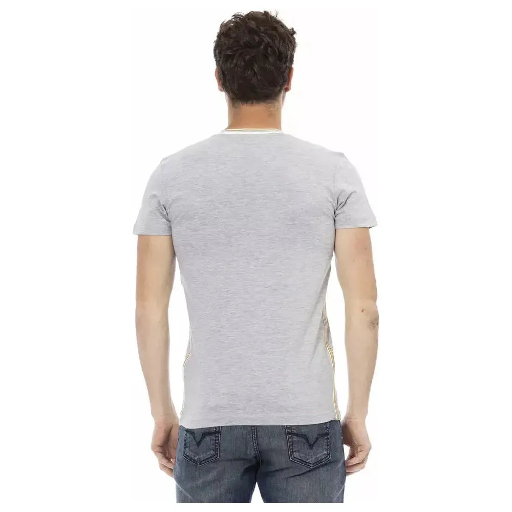 Trussardi Action Gray Cotton Men T-Shirt TR-22747-L