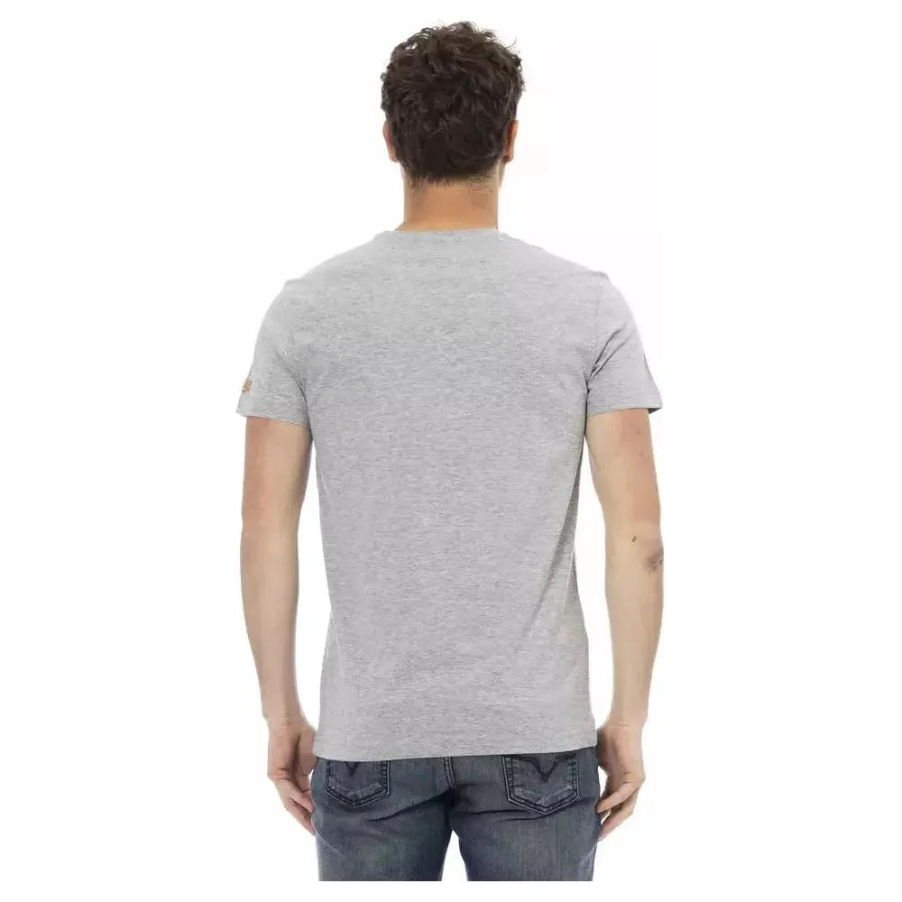 Trussardi Action Gray Cotton Men T-Shirt TR-22708-M