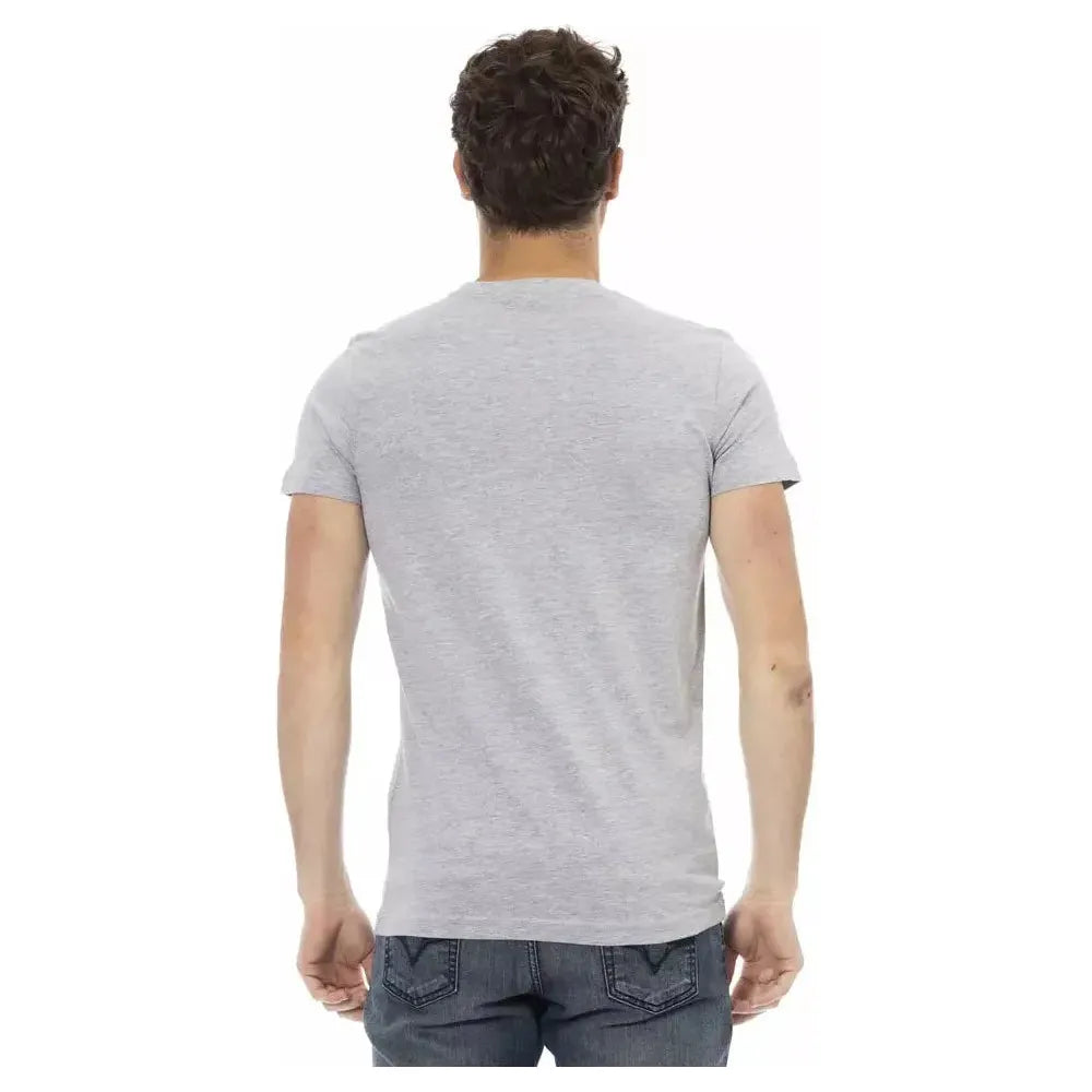 Trussardi Action Gray Cotton Men T-Shirt TR-22672-XL