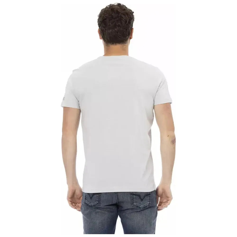 Trussardi Action Gray Cotton Men T-Shirt TR-22689-M