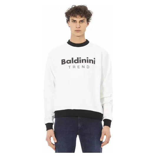 Baldinini Trend White Cotton Men's Hoodie