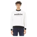 Baldinini Trend White Cotton Men Sweater BA-22498-4XL
