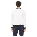 Baldinini Trend White Cotton Men Sweater BA-22498-4XL
