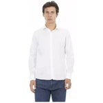 Baldinini Trend White Cotton Men Shirt BA-22485-XL
