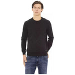 Baldinini Trend Black Wool Men's Sweater BA-22421-L