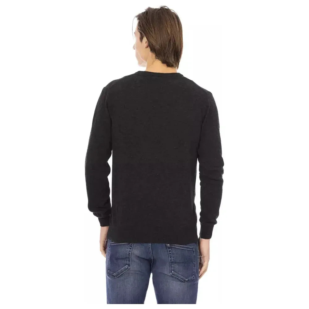 Baldinini Trend Black Wool Men's Sweater BA-22421-L