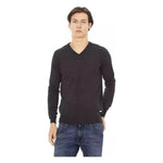 Baldinini Trend Gray Fabric Men Sweater BA-22430-M