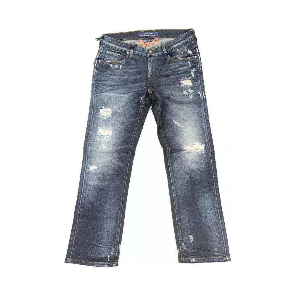 Jacob Cohen Blue Cotton Women's Jeans with Pony Skin Label JA-22262-W29