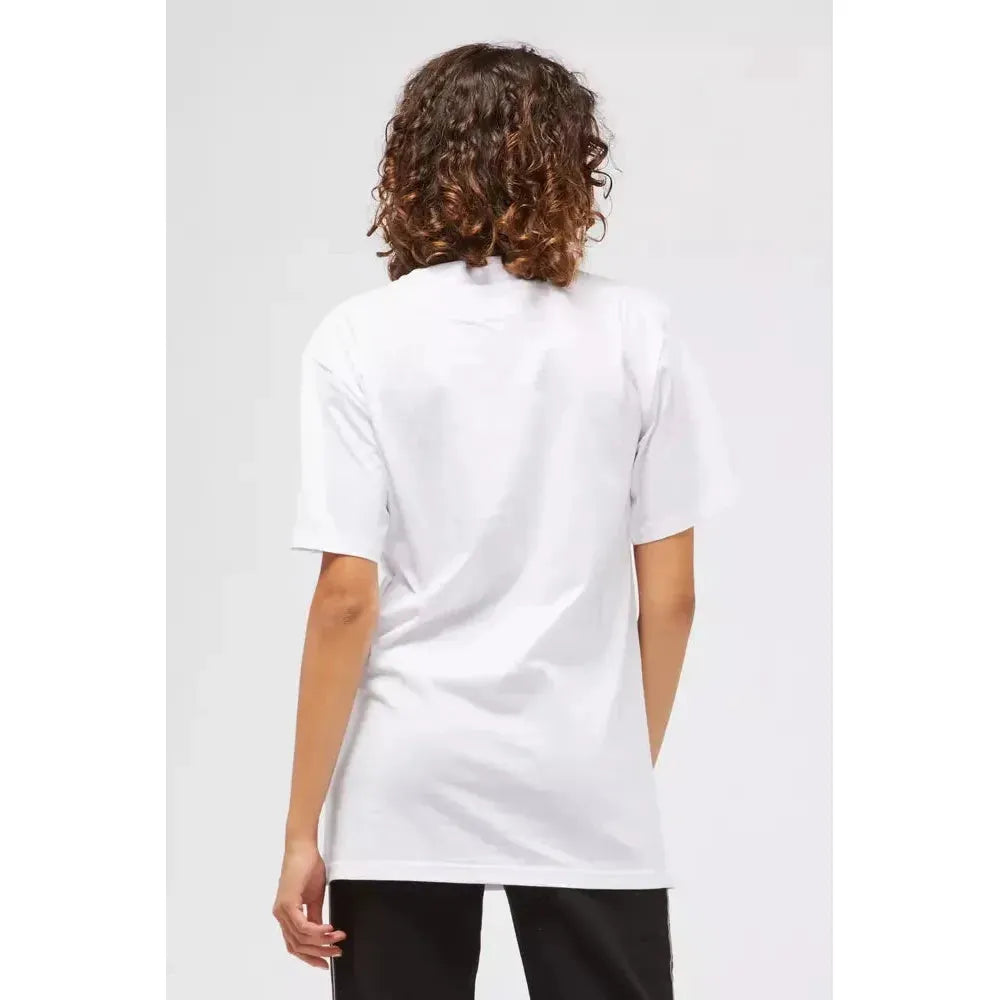Custo Barcelona White Cotton Women T-Shirt CU-22183-S