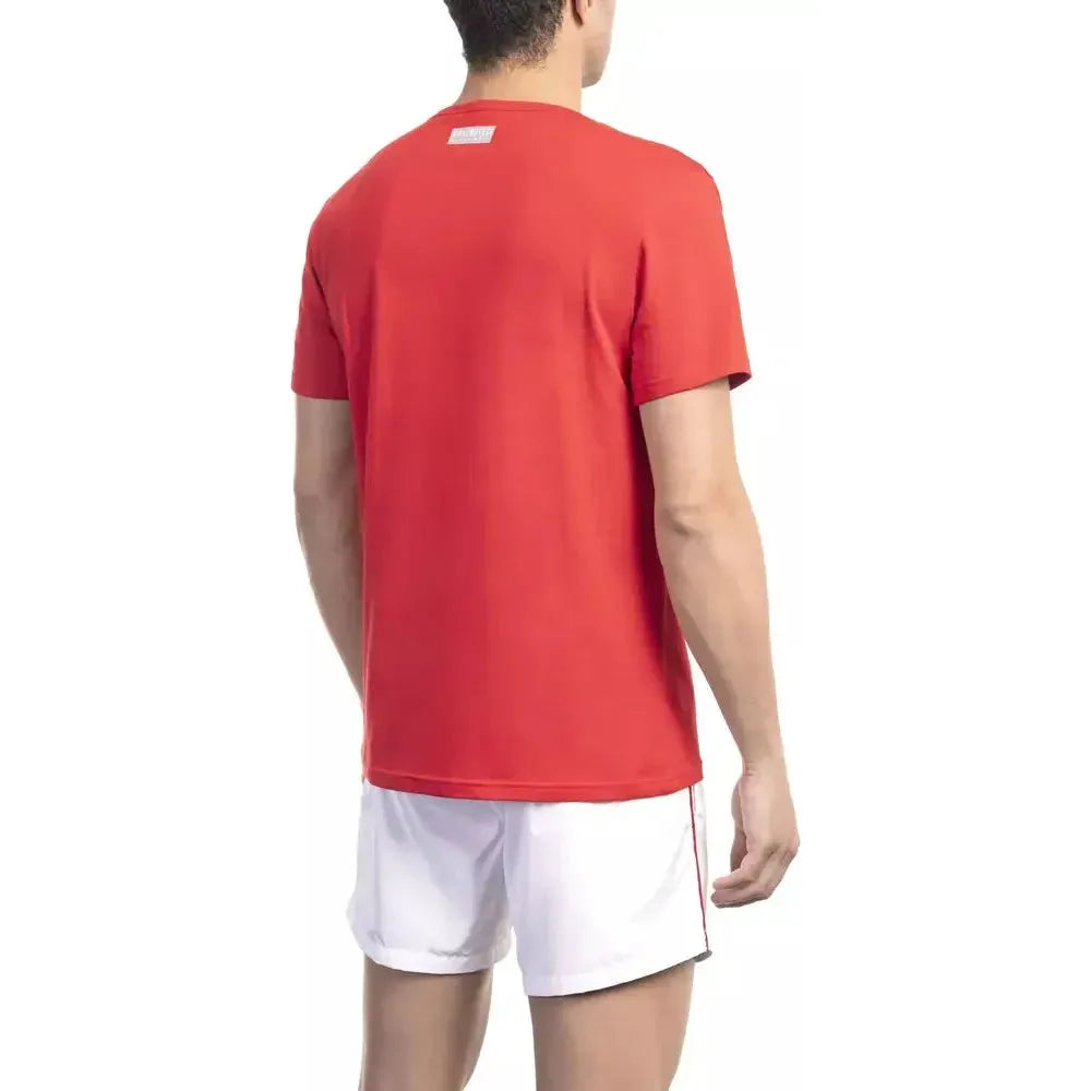 Bikkembergs Red Cotton Men T-Shirt BI-22056-XL