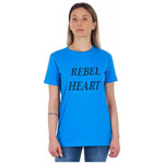 Frankie Morello Light Blue Cotton Women Top FR-21742-XS