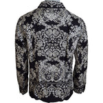 Dolce & Gabbana Blue Silk Floral Baroque Satin Casual Shirt TSH83578- 37