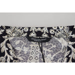 Dolce & Gabbana Blue Silk Floral Baroque Satin Casual Shirt TSH83578- 37