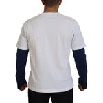 Dolce & Gabbana White Blue DG Crown Pullover Sweater TSH83633- 48