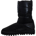Dolce & Gabbana Black Boots Padded Mid Calf Winter Shoes MV4774- 44