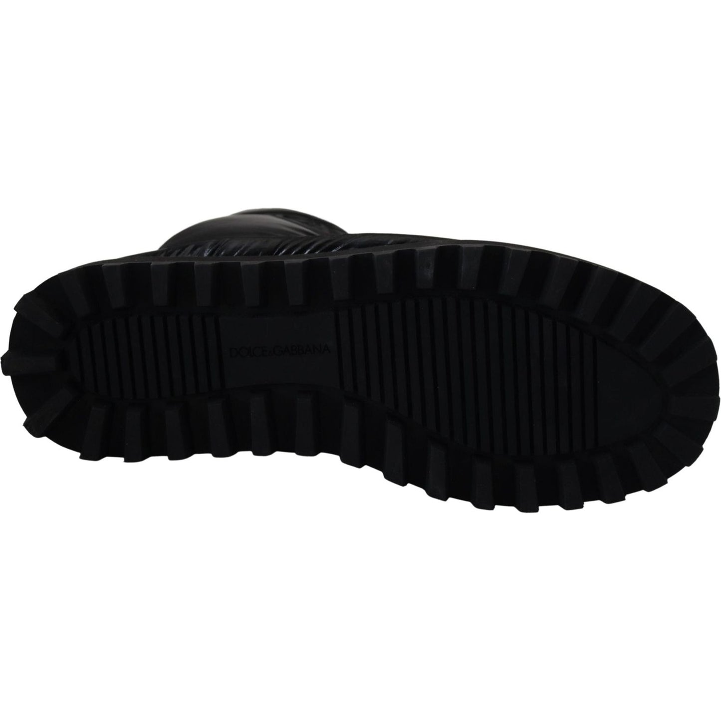 Dolce & Gabbana Black Boots Padded Mid Calf Winter Shoes MV4774- 44