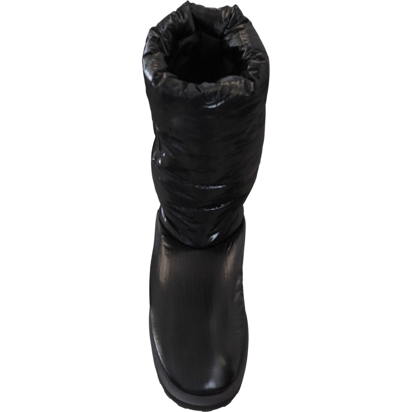 Dolce & Gabbana Black Boots Padded Mid Calf Winter Shoes MV4774- 44